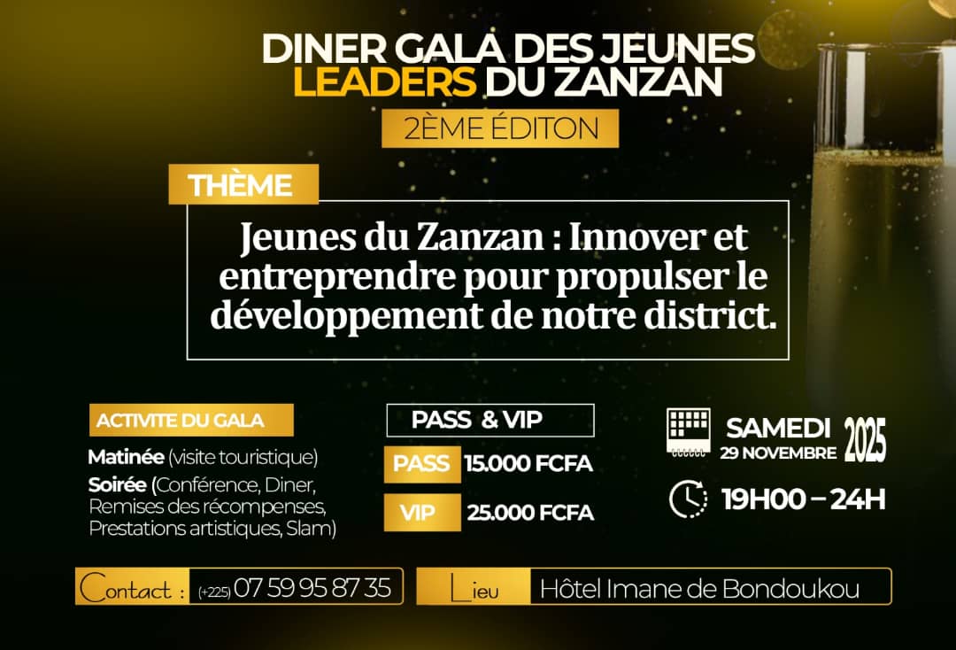 Dîner gala des jeunes leaders du zanzan
